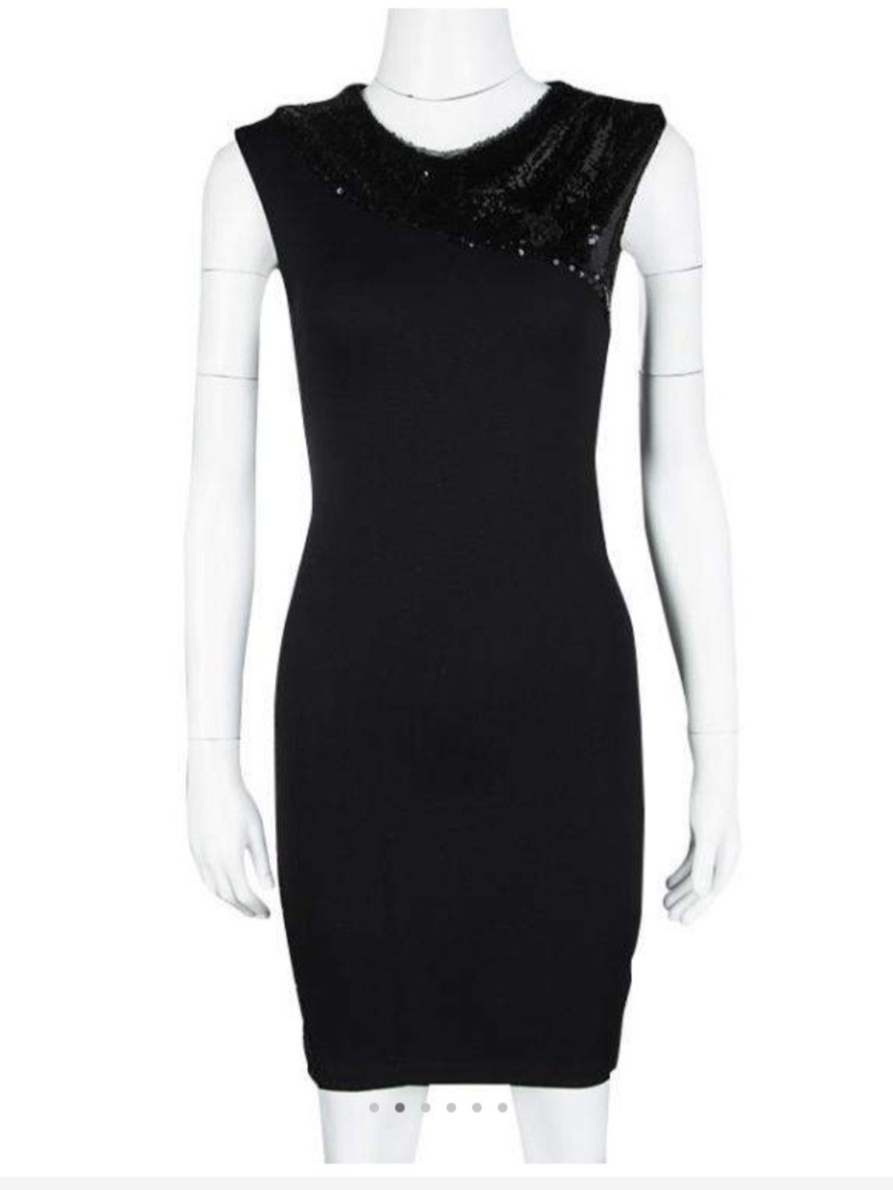 Alice + Olovia Black Sequin Embellished Detail Dress - Size M